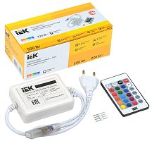 Контроллер с ПДУ ИК RGB 3 канала 220В 1А 500Вт | код LSC1-RGB-500-IR-20-220-B | IEK